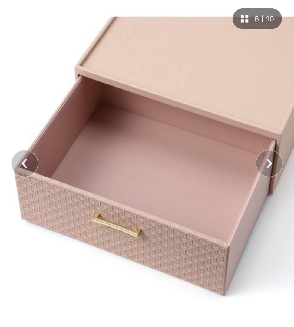 【新品保管品】Francfranc エンボススタッキングドロワー ピンク４セット