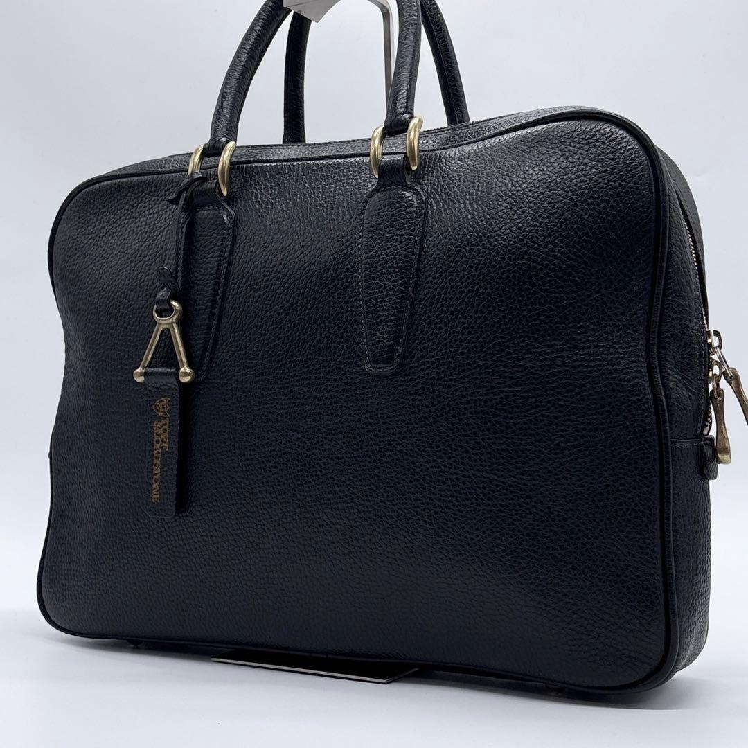 トフアンドロードストーン ビジネスバッグ ブリーフケース ブラック レザー