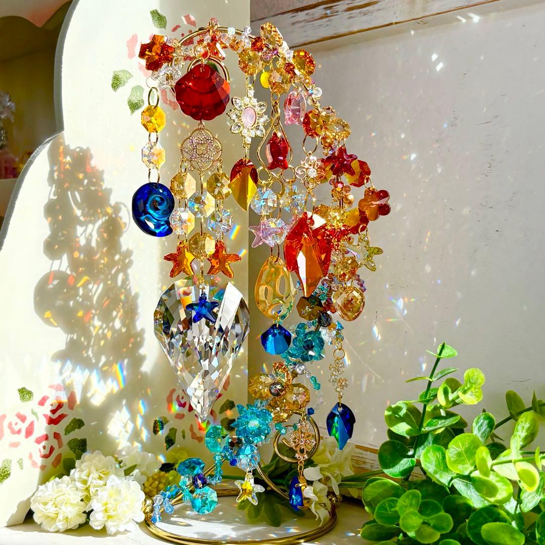 秋の海✩.*˚ SWAROVSKI置き型サンキャッチャー ✩.*˚