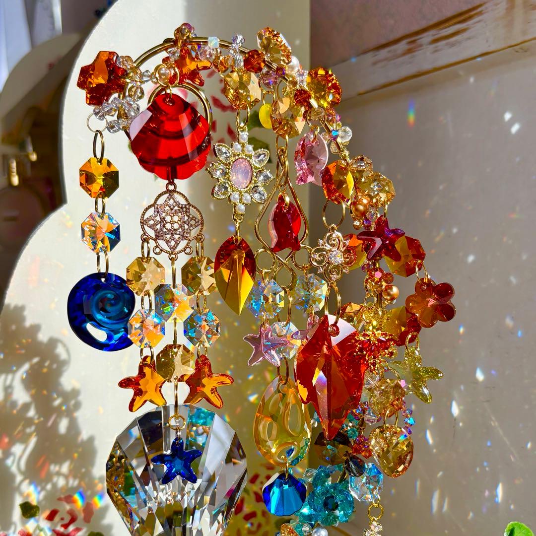 秋の海✩.*˚ SWAROVSKI置き型サンキャッチャー ✩.*˚