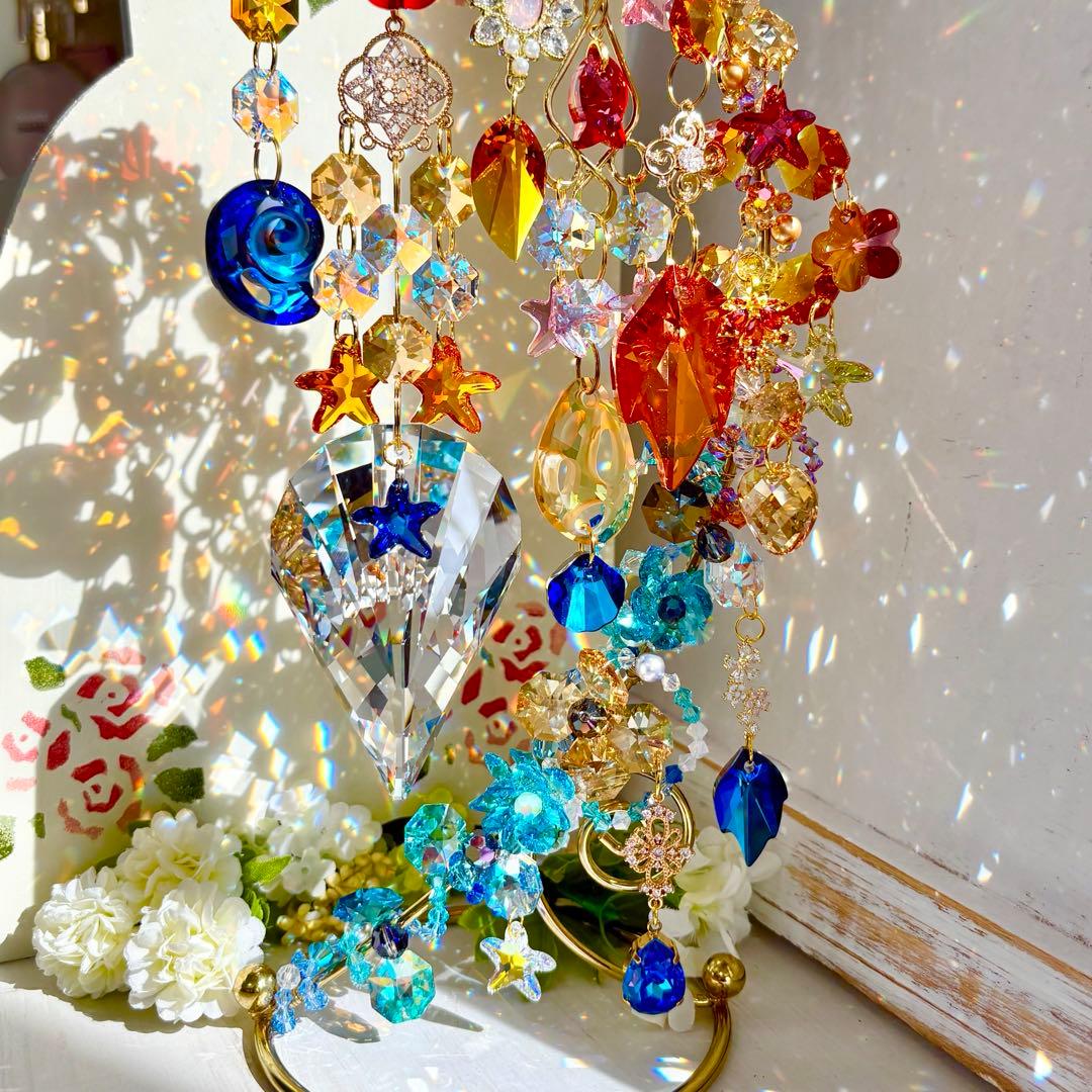 秋の海✩.*˚ SWAROVSKI置き型サンキャッチャー ✩.*˚
