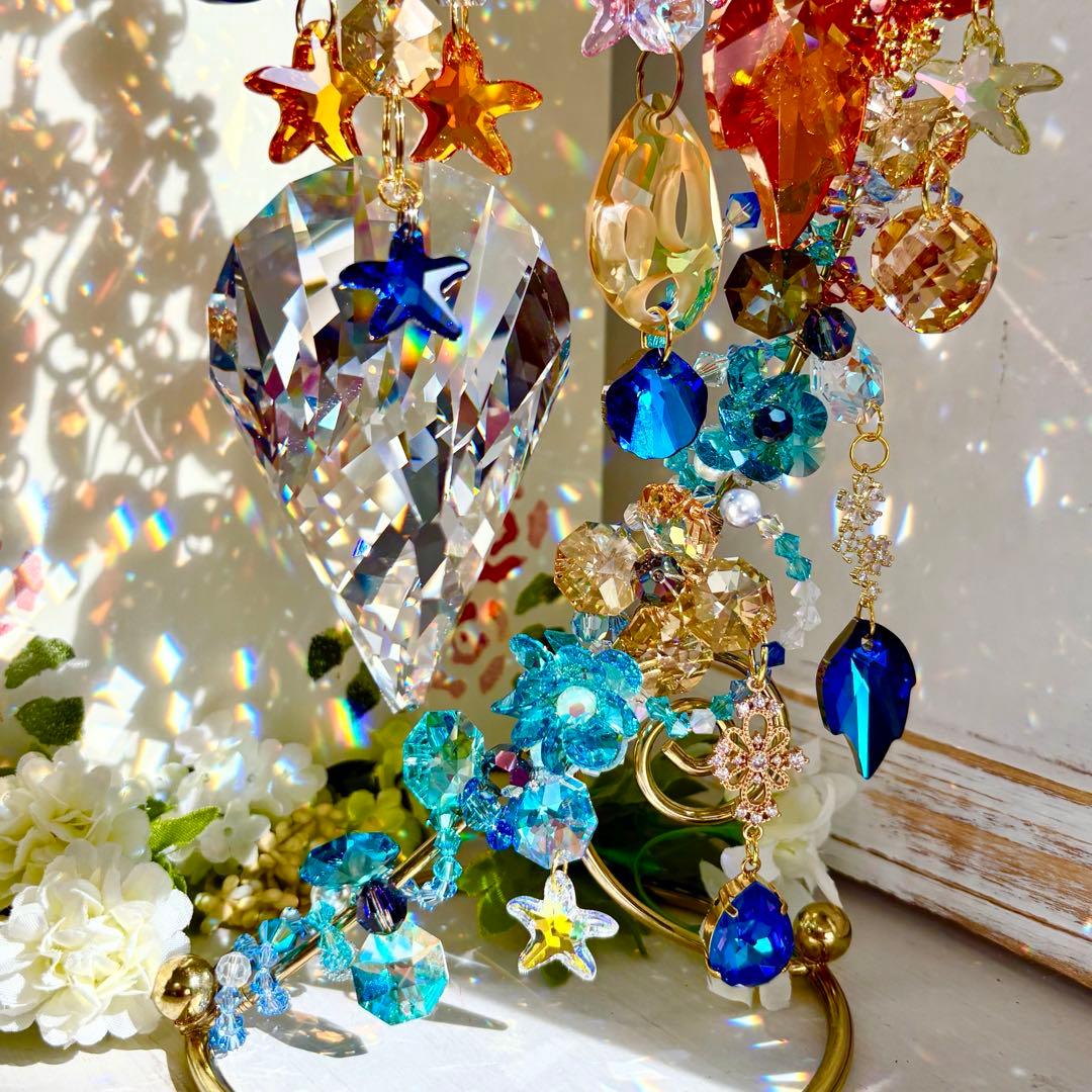 秋の海✩.*˚ SWAROVSKI置き型サンキャッチャー ✩.*˚