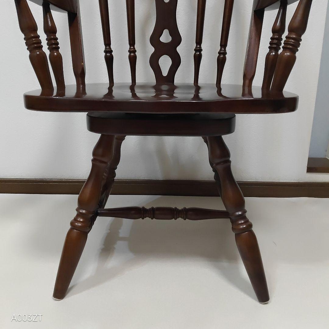 フープバック　回転式ウインザーチェア アームチェア