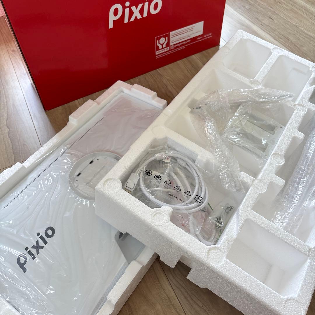 ピクシオゲーミングモニター27型ホワイトPX278WAVEW-Oモニターアーム付