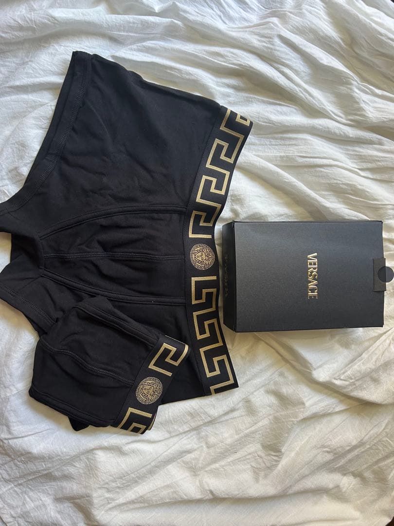 VERSACE ボクサーパンツ/Black 2枚セット