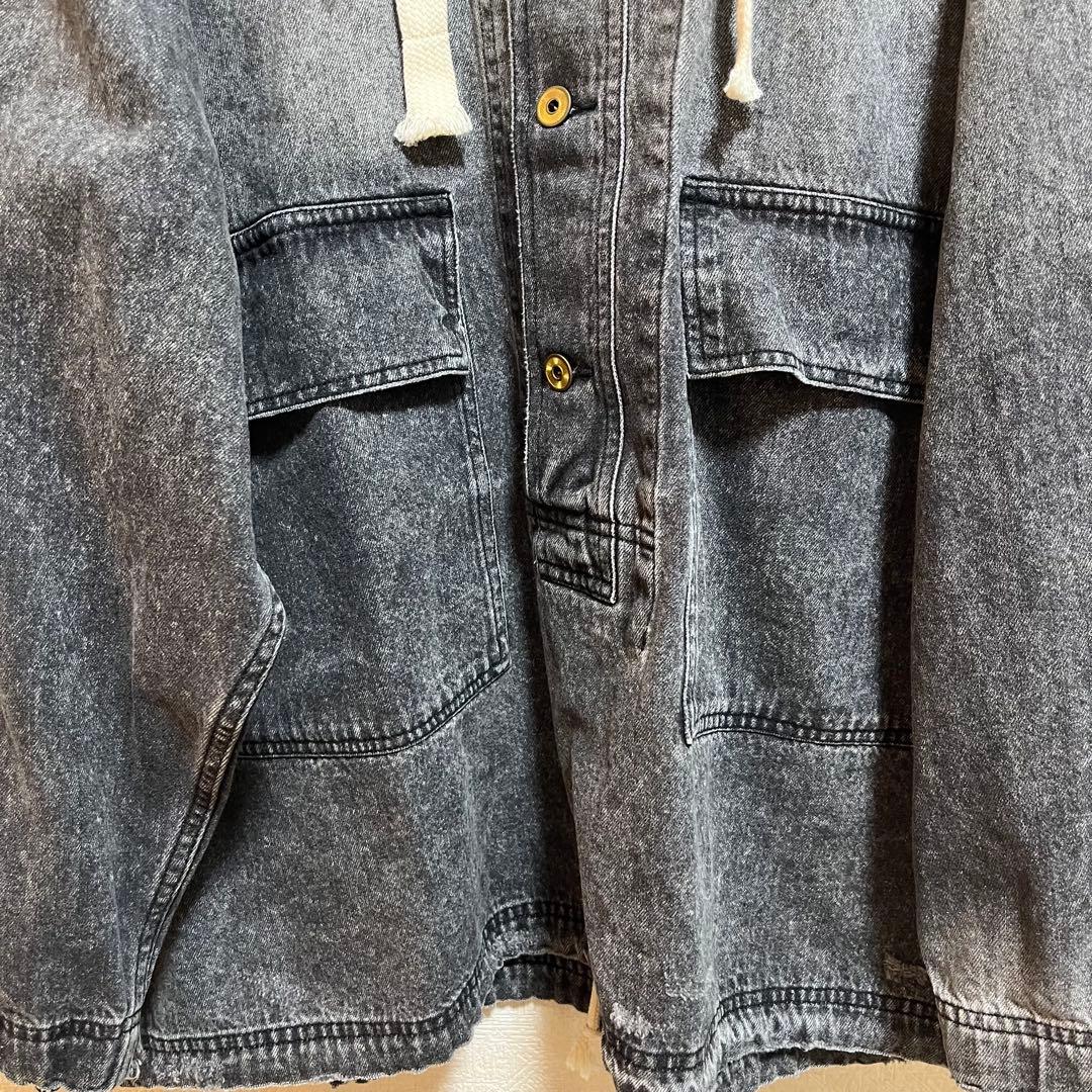 け*ろ様 j.s.stead ガナーズ デニム オーバー スモック L