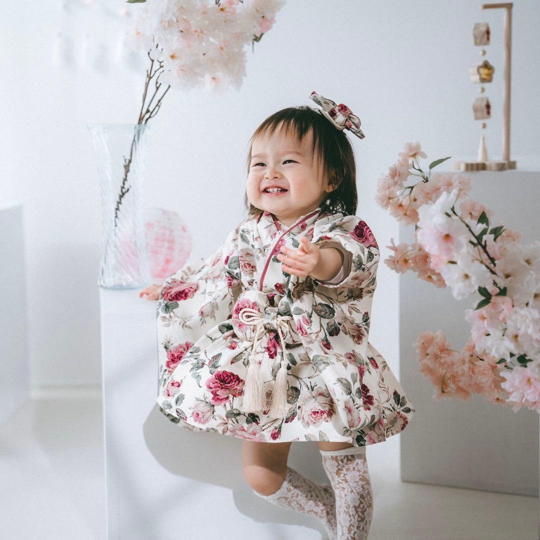 ［織］80-90cm ベビー袴 ひなまつり 衣装