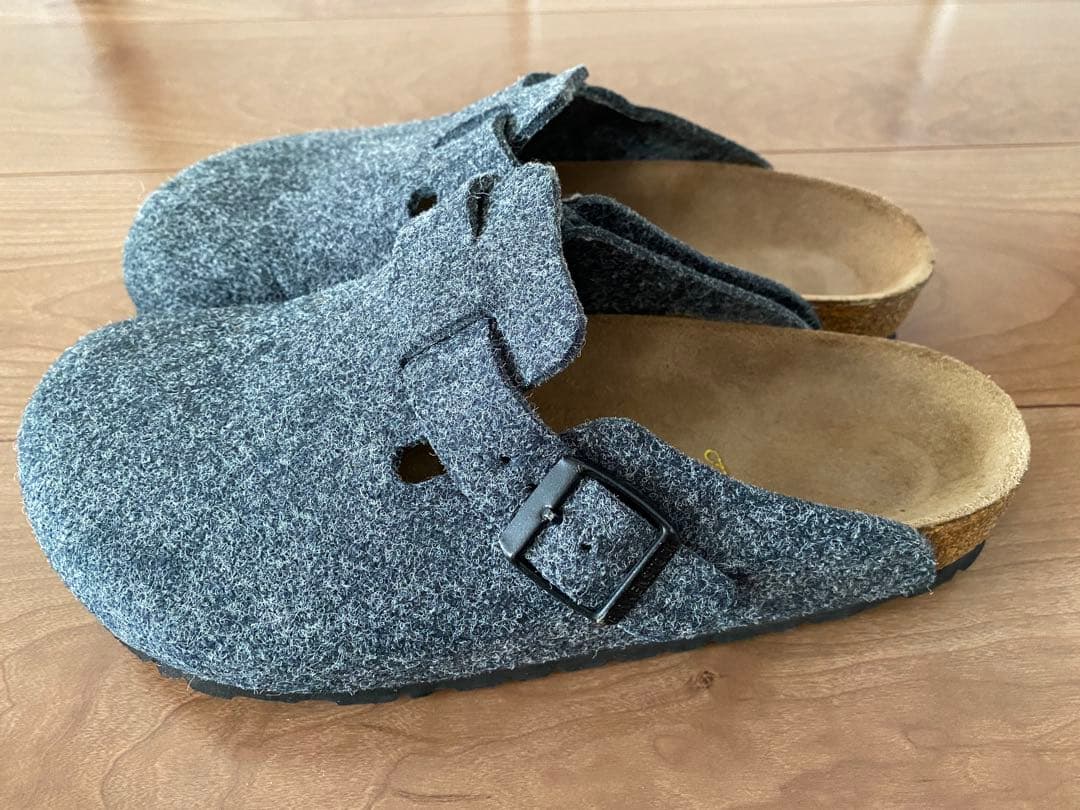 ★本日値下げ中　美品　レア　ビルケンシュトック　ボストン　フェルト　グレー　37