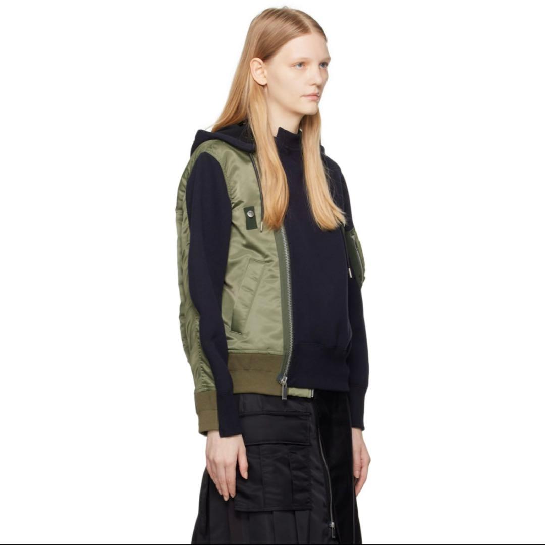 Sacai 23AW Sponge Sweat Hoodie サイズ1 ネイビー