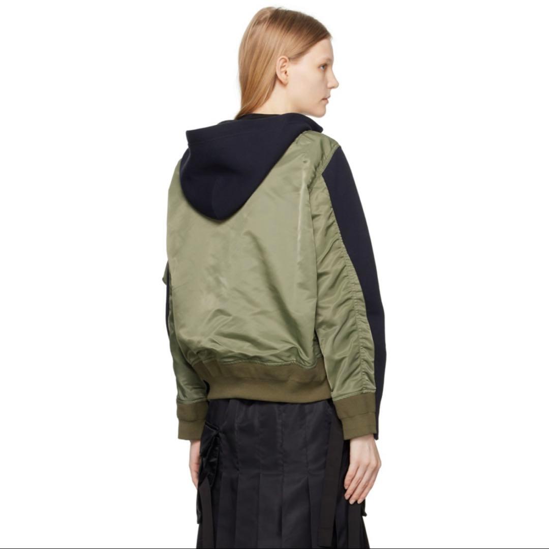 Sacai 23AW Sponge Sweat Hoodie サイズ1 ネイビー