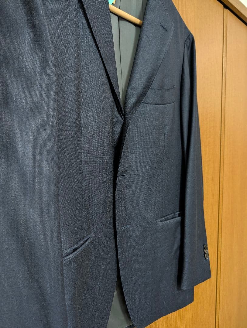 ロロピアーナ ネイビー　ウール　ビジネス スーツ