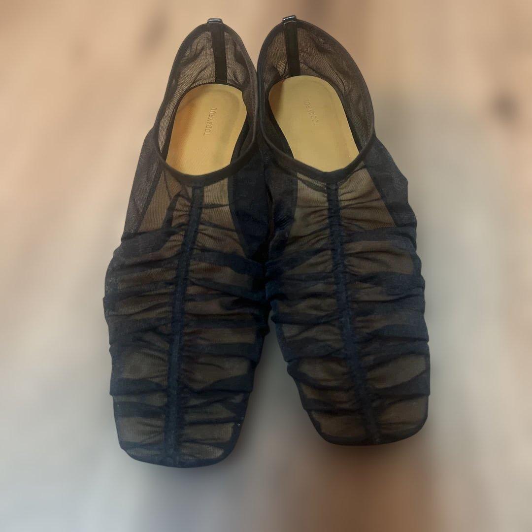 完売品 美品 todayful シアーギャザーフラットシューズ 37