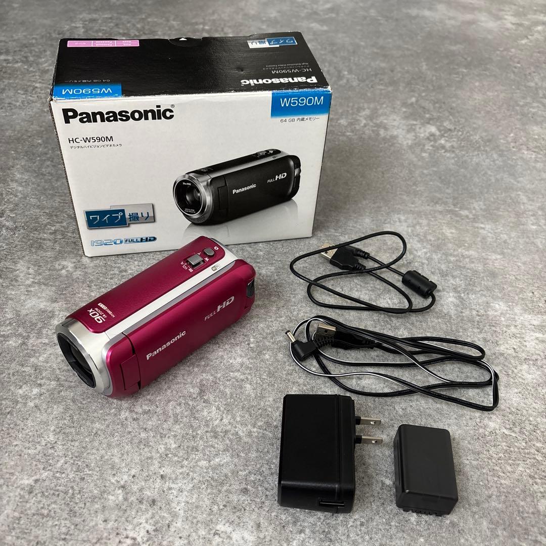 Panasonic HC-W590M ピンク ビデオカメラ 本体