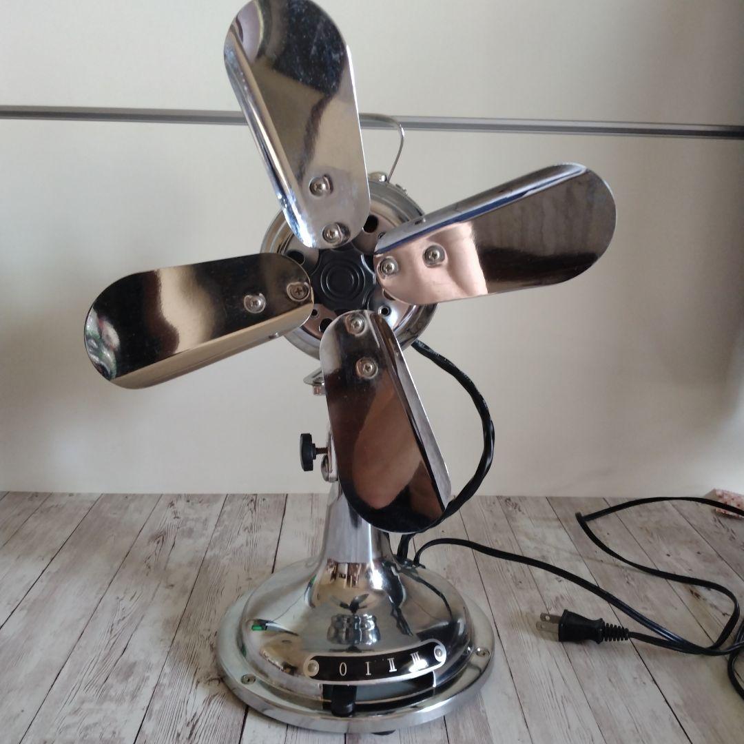 Pieria クラシック卓上扇風機 シルバー アンティーク扇風機 レトロ扇風機