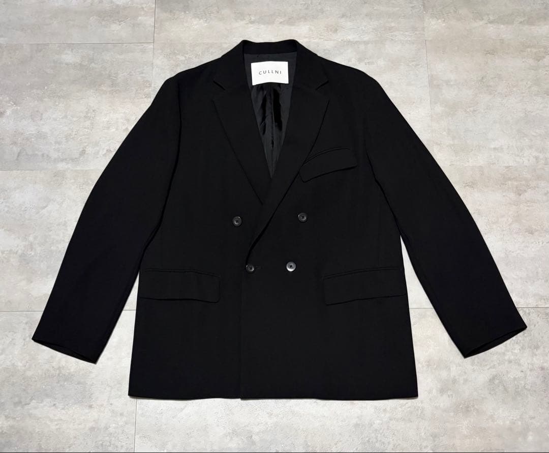 【サイズ2美品】cullni ダブル ブレステッド テーラード ジャケット