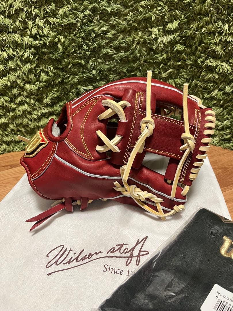 ウィルソンスタッフ 硬式グラブ 1723型 ブリック×キャメル紐