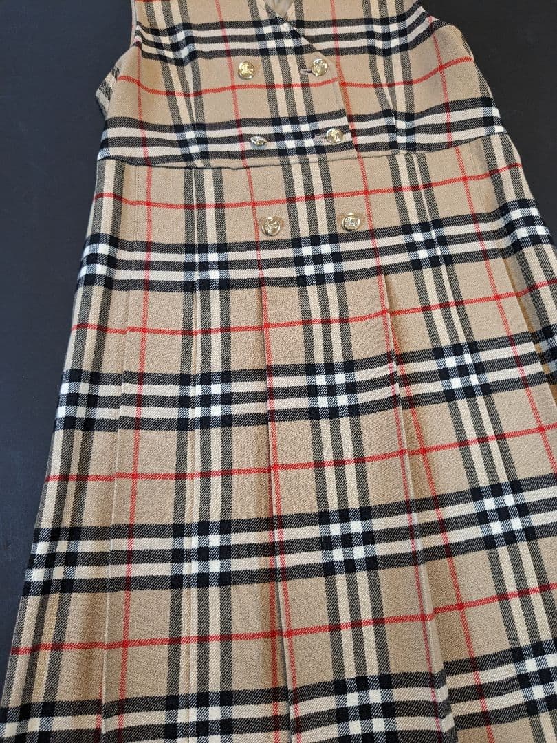 バーバリー キッズ ワンピース ノバチェック ベージュ ビンテージ