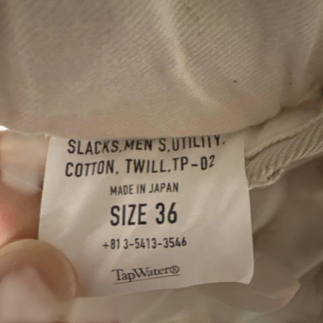 パンツ TapWater Cotton Chino Tuck Trousers 36