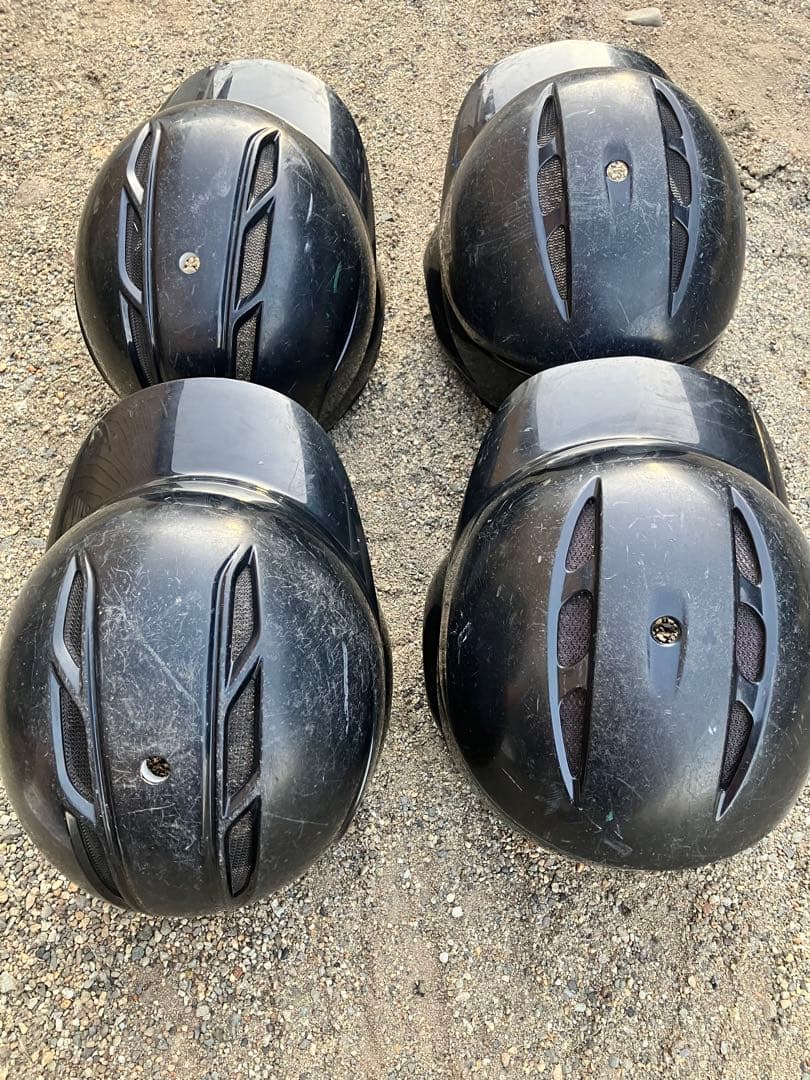 バッター用ヘルメット 4個セット 黒、紺