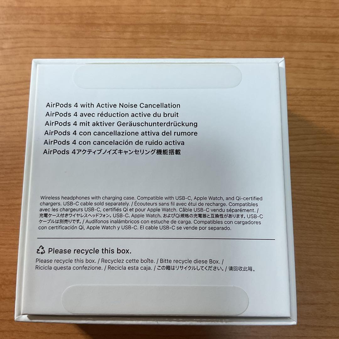 Apple AirPods 4 アクティブノイズ キャンセリング搭載