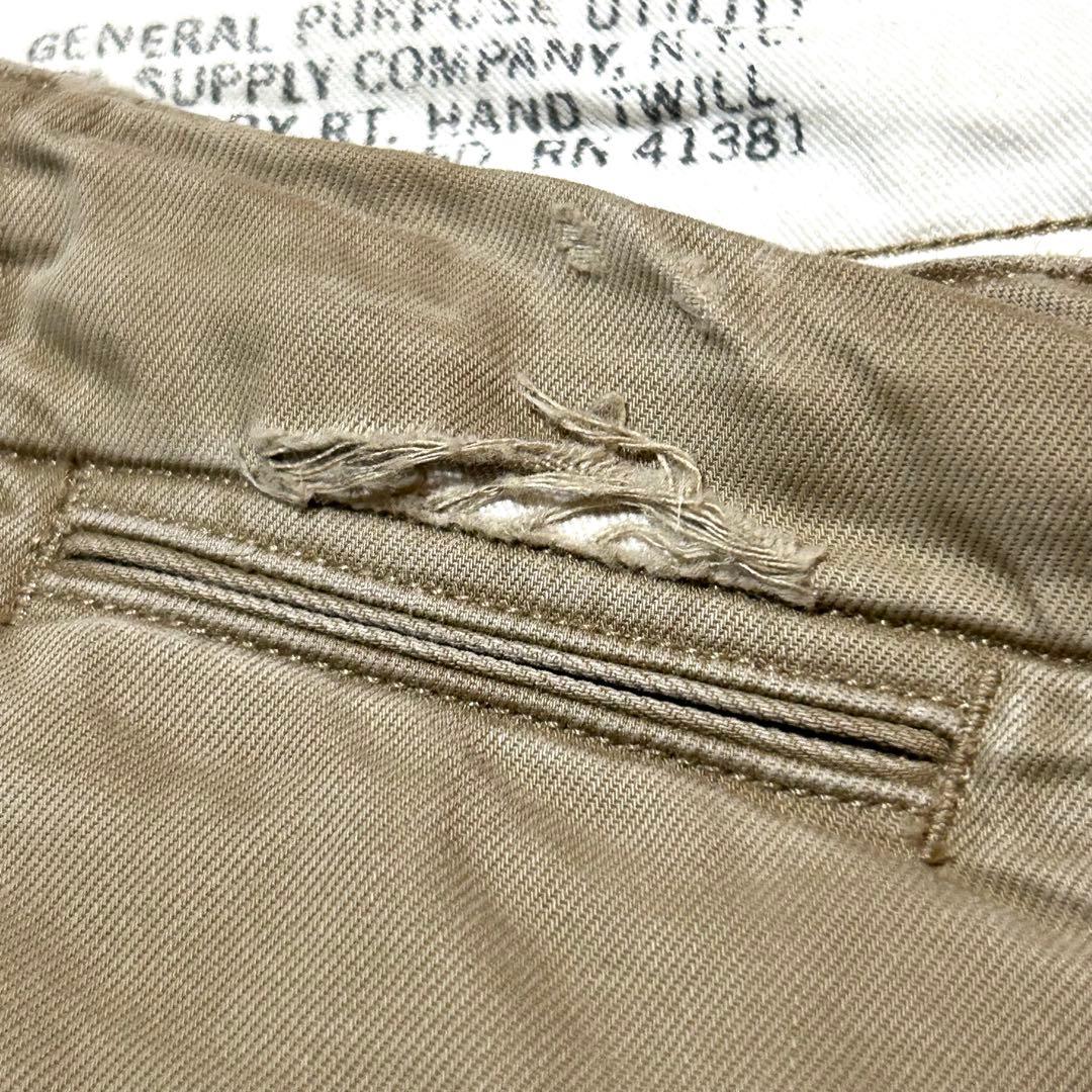 W85-股下68cm！RRL ダブルアールエル 古着ミリタリーチノトラウザーズ