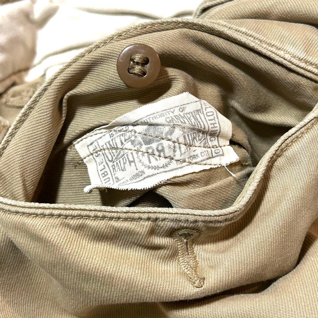 W85-股下68cm！RRL ダブルアールエル 古着ミリタリーチノトラウザーズ