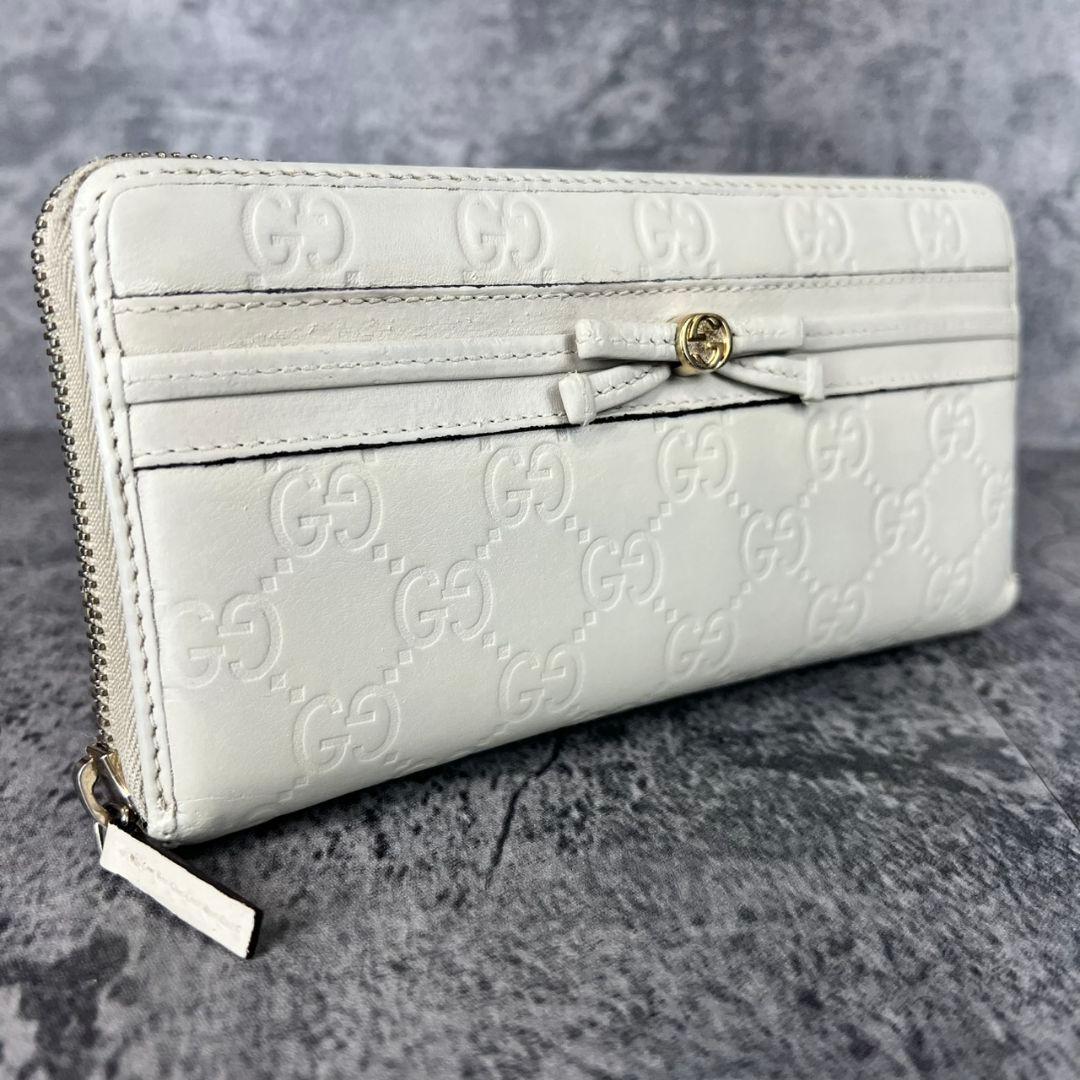 GUCCI インターロッキング GG レザー ラウンド長財布