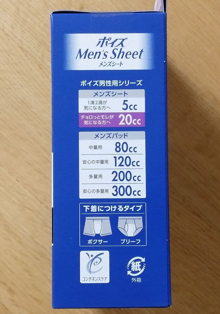 ポイズ　メンズシート　尿吸収シート　尿とりパッド