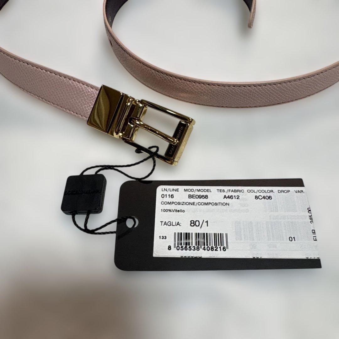 ドルチェ＆ガッバーナレディース ゴールドバックル ピンク