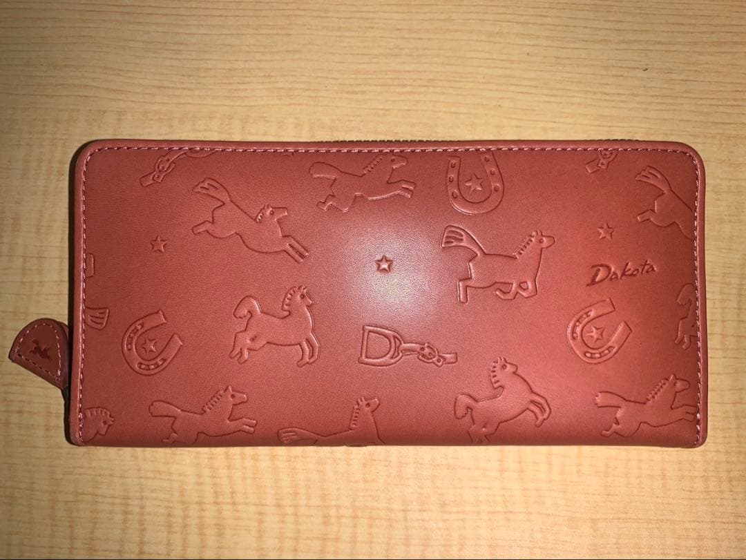 ダコタ ラウンド長財布 カバロ イタリア製牛革　馬柄