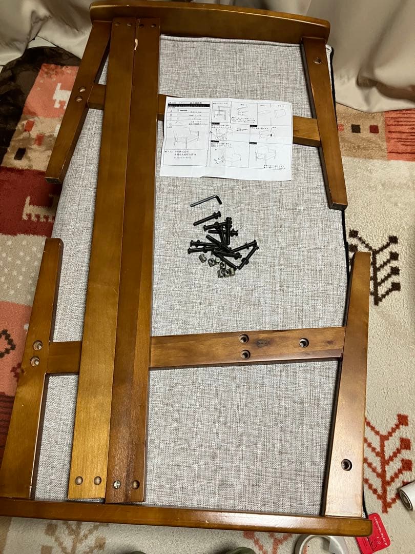 ビーカンパニー-グレー 布地 2人掛けソファ