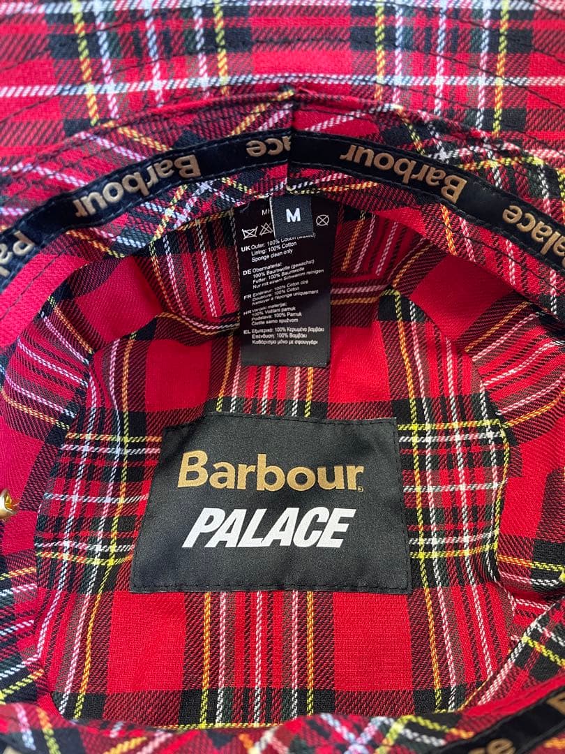 palace × barbour sports hat black