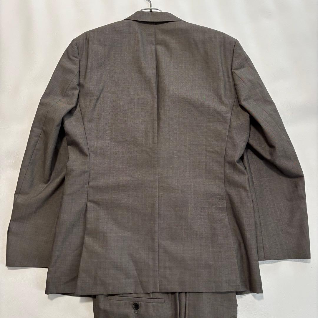 美品 ヒューゴボス[モヘヤ混 XLサイズ]スーツ セットアップ グレー系