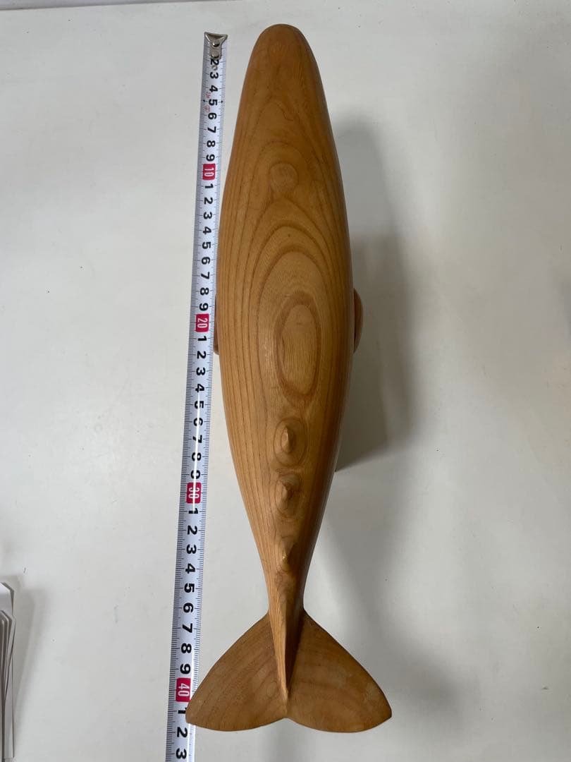 けやき木彫り マッコウクジラ ふるさと地場サンシャイン 宮城県牡鹿町 1990年