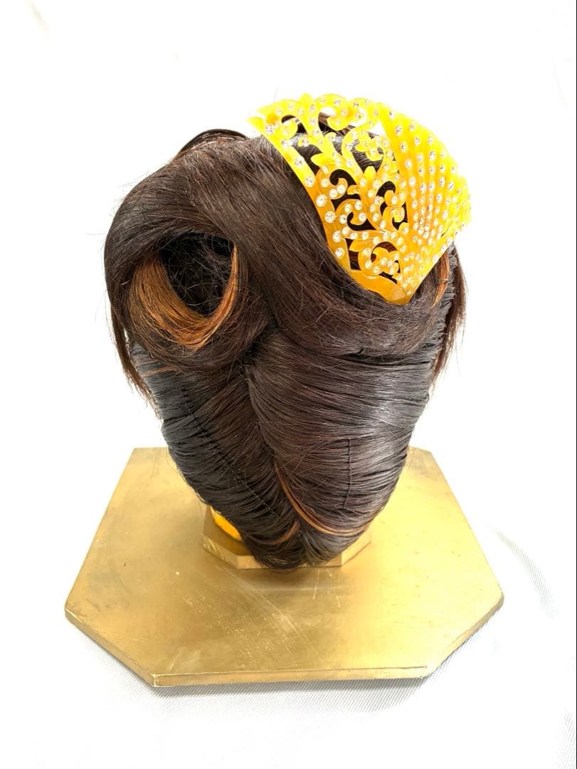 創作夜会巻き、大サイズ、中古大衆演劇かつら、舞踊かつら、日本髪かつら、