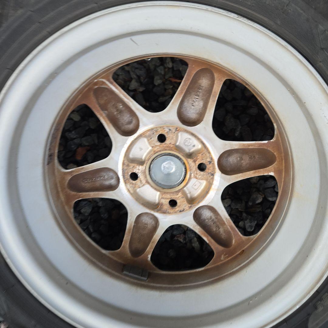 雪兎ラパンSS純正ホイール14インチ　DUNLOP155/65R14セット