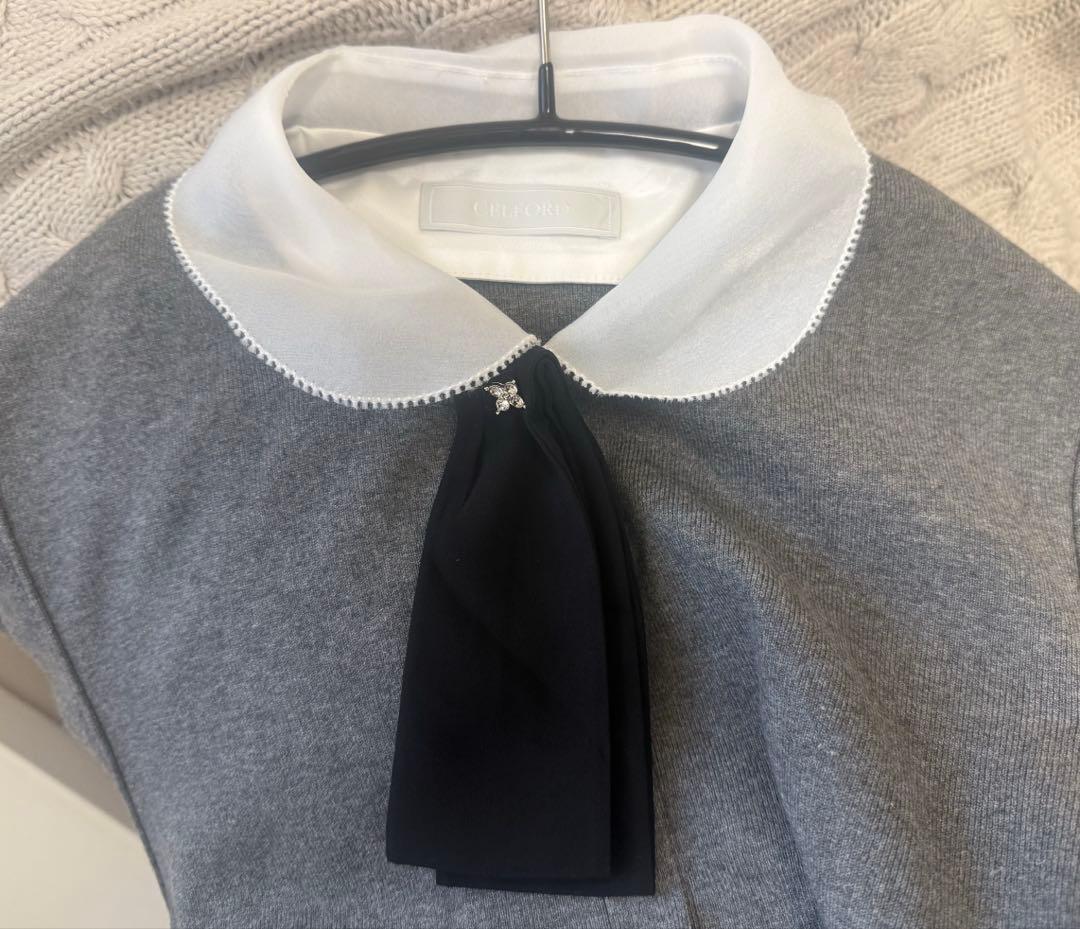 デタッチャブル総針カーディガン