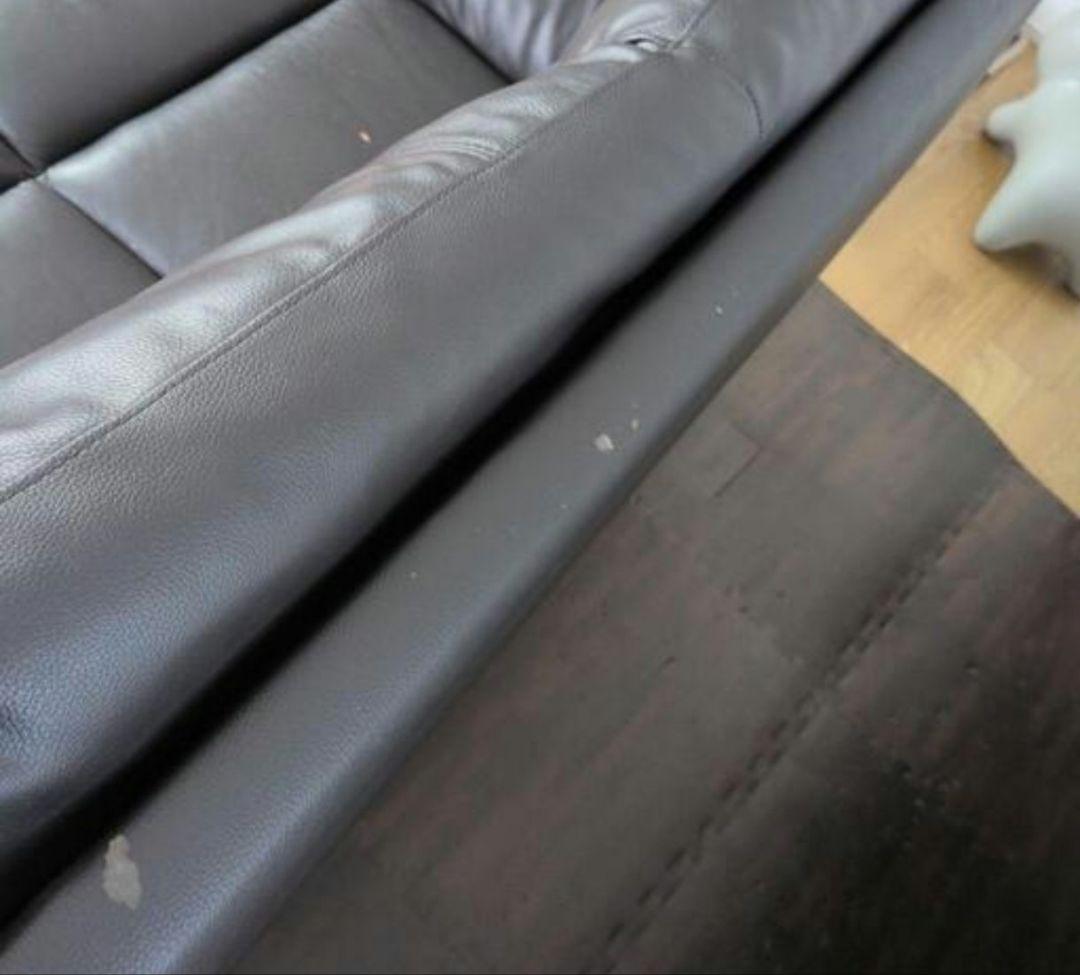 【かねたや】【19日まで値下げ】高級感あふれる本革2人掛けソファ