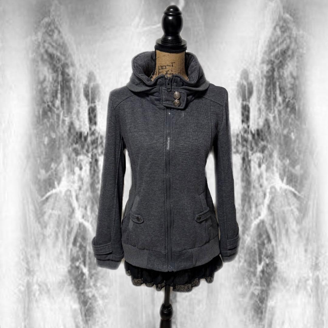 y2k 00s❤︎ギミック グランジ ジップアップ パーカー