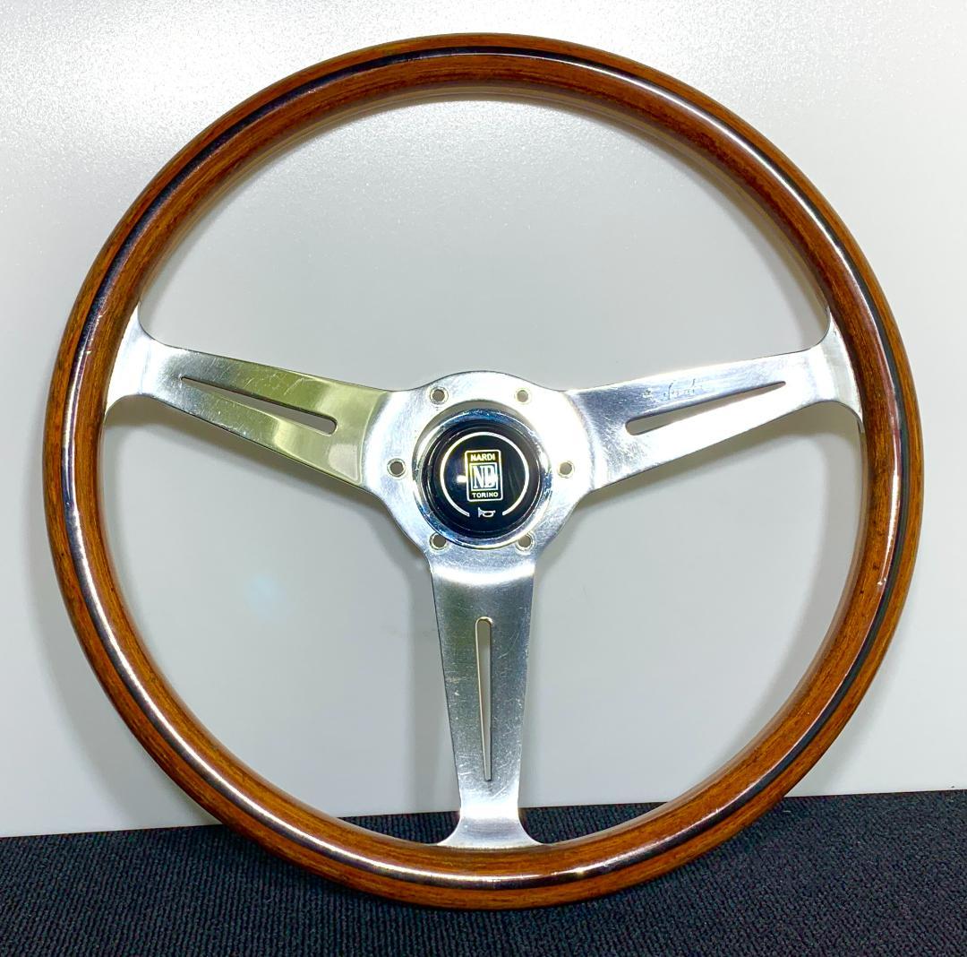 ナルディ クラシック ウッドステアリング 36.5Φ 良品 ホーンボタンおまけ付