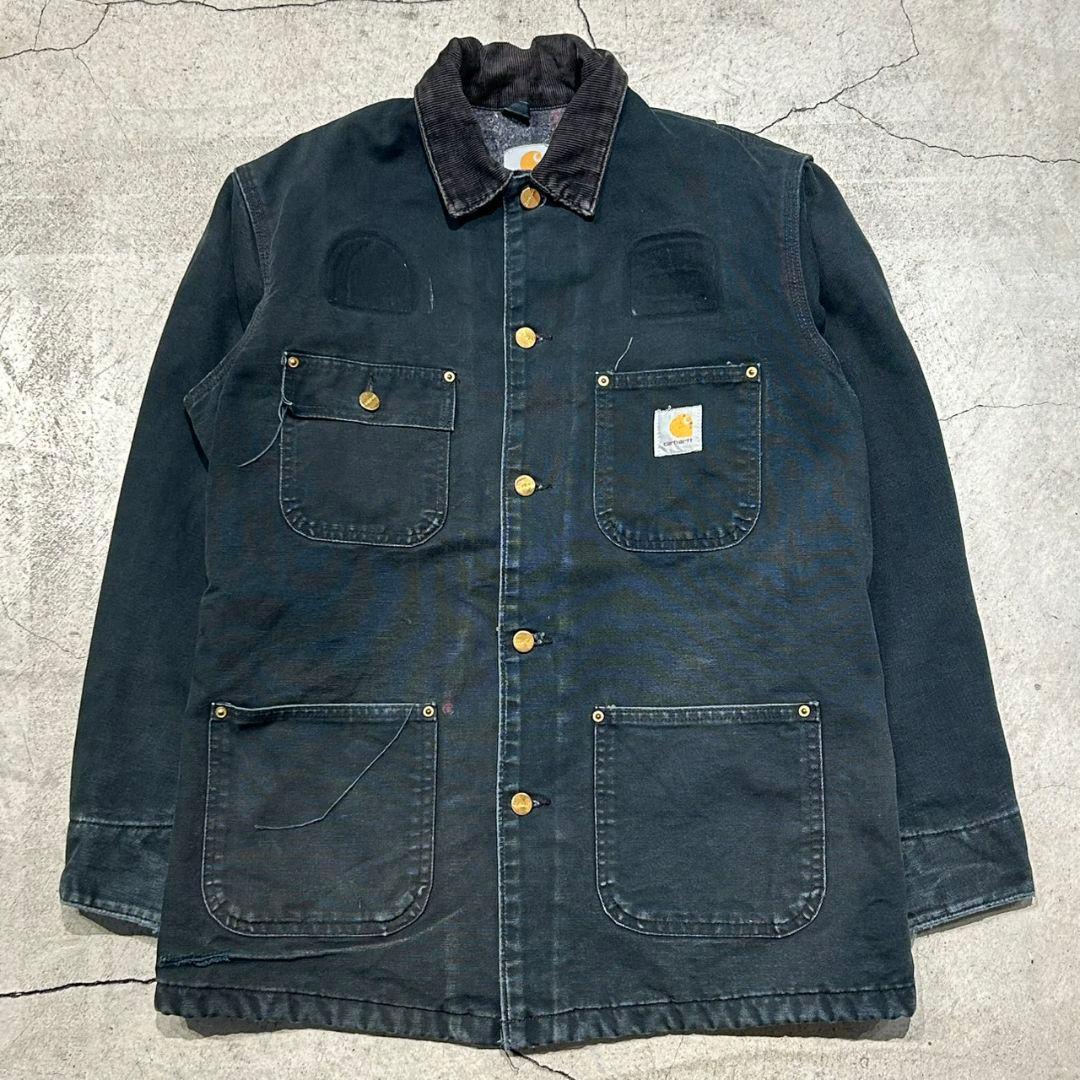 雰囲気◎　カーハート　ミシガンチョアコート　carhartt　L 希少ブラック