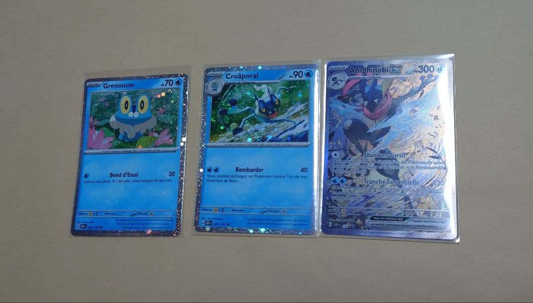 ケロマツ、ゲコガシラ、ゲッコウガEX SAR プロモ フランス版 海外版