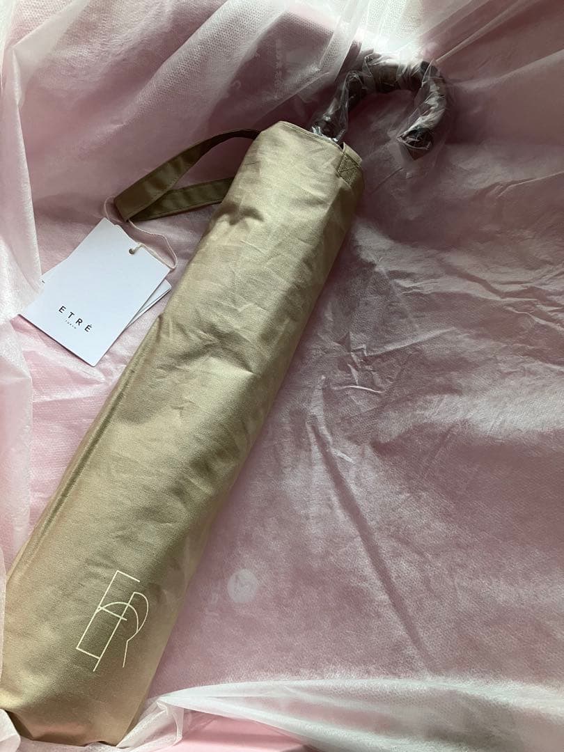 【新品】ETRE TOKYO 折りたたみ傘 ベージュ 晴雨兼用