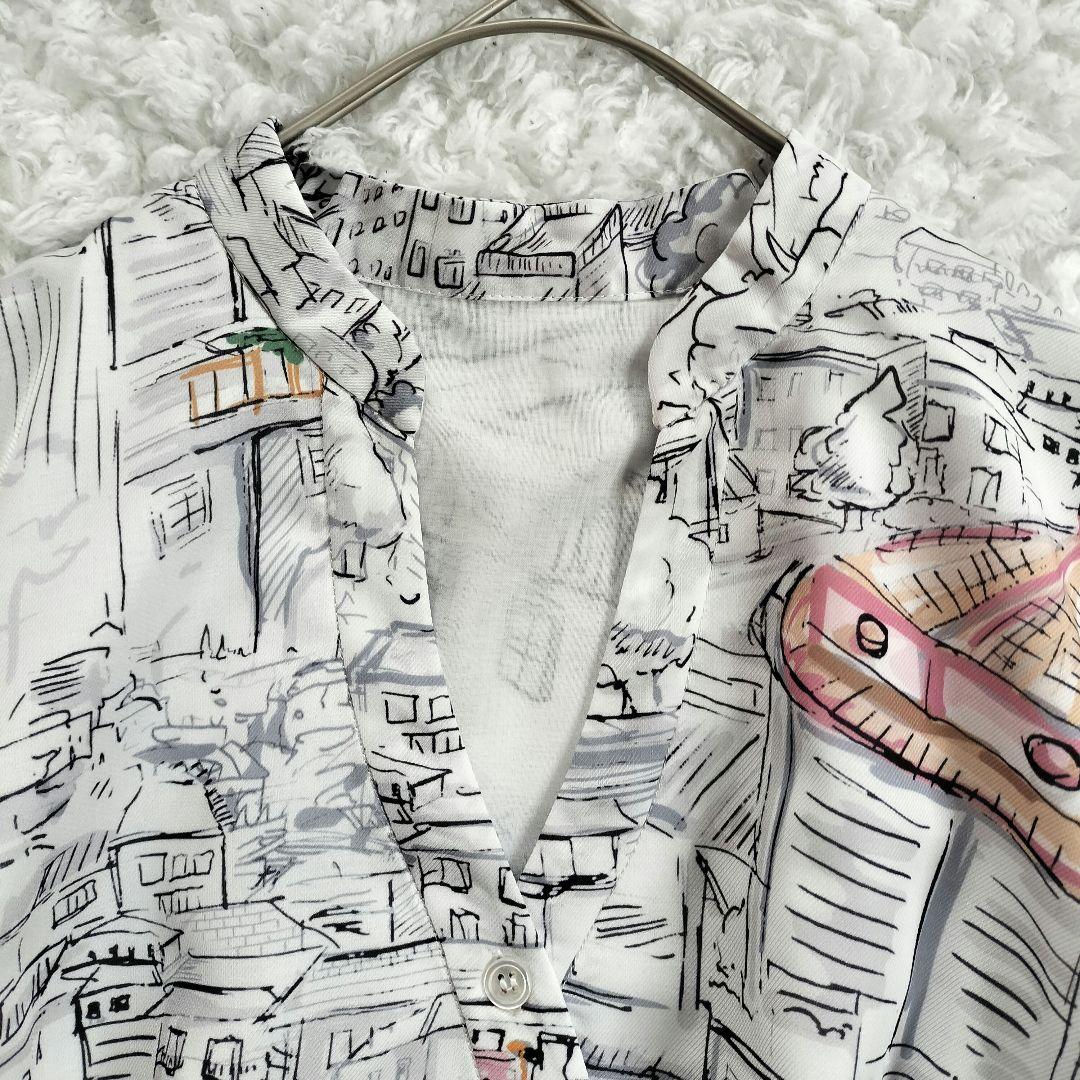 美品 ピンキーアンドダイアン ヨーロピアンシティスケープワンピース 36