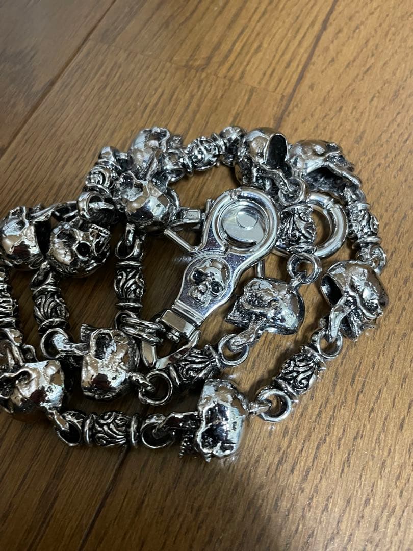 ドクロ 骸骨 ウォレットチェーン