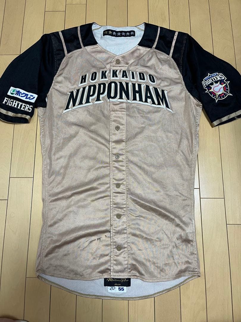 北海道日本ハムファイターズ実使用ユニフォーム難波ビジター支給2020年ミズノ