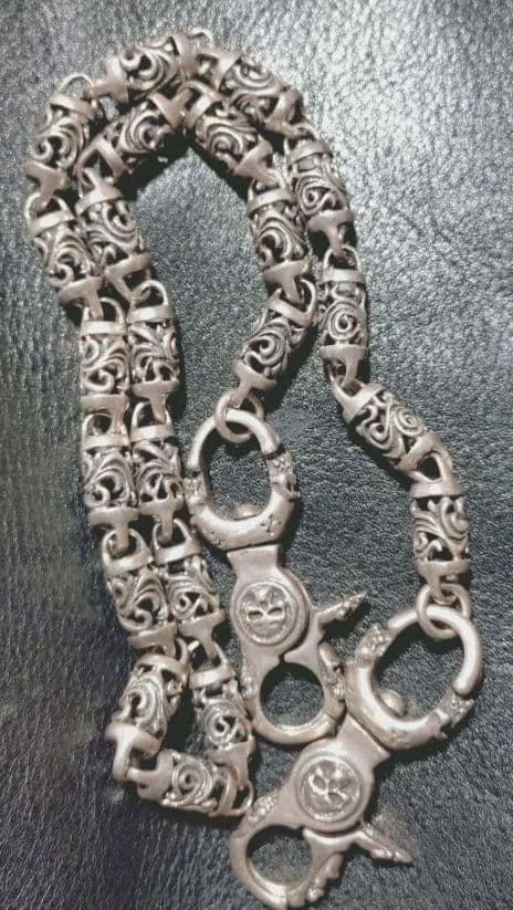 近々取り消します　 シルバー925 シリンダーウォレットチェーン 期間限定価格