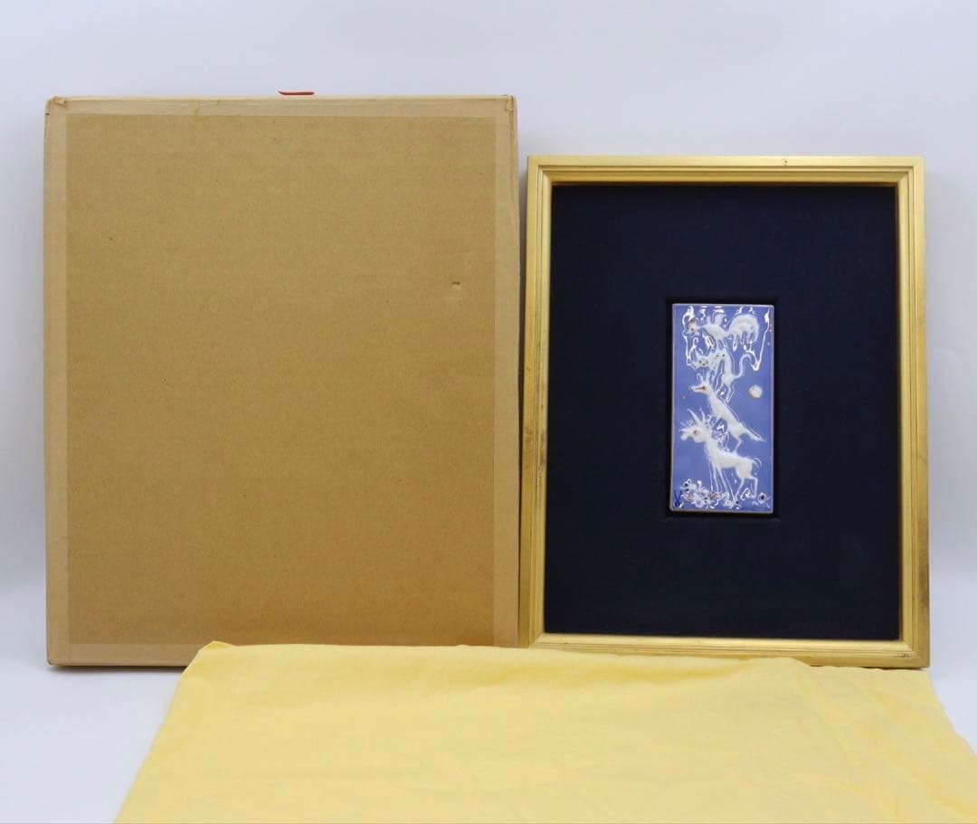 マイセン　MEISSEN 青のメルヘンシリーズ　ブレーメンの音楽隊　陶板画