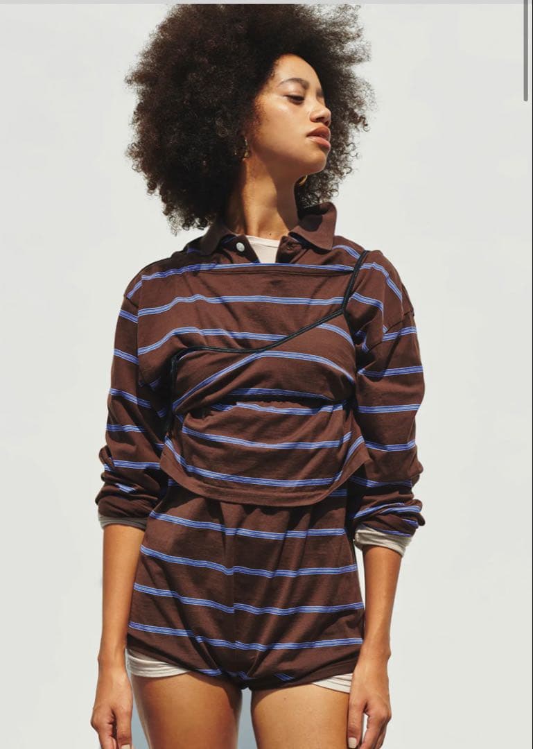 【tanc tokyoータンクトウキョウ】STRIPE POLO ROMPERS