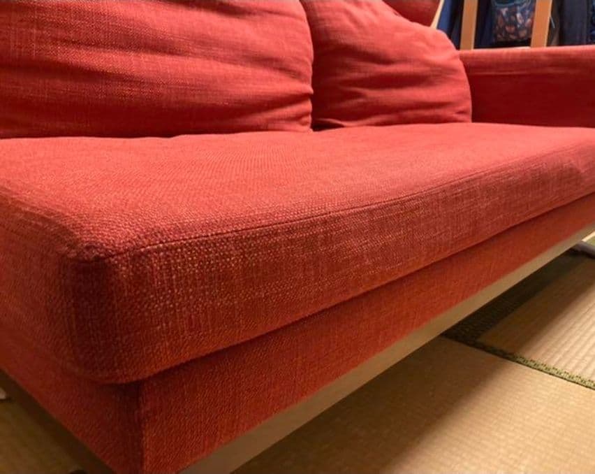 【teseu】オレンジ　カンディハウス　ソファ